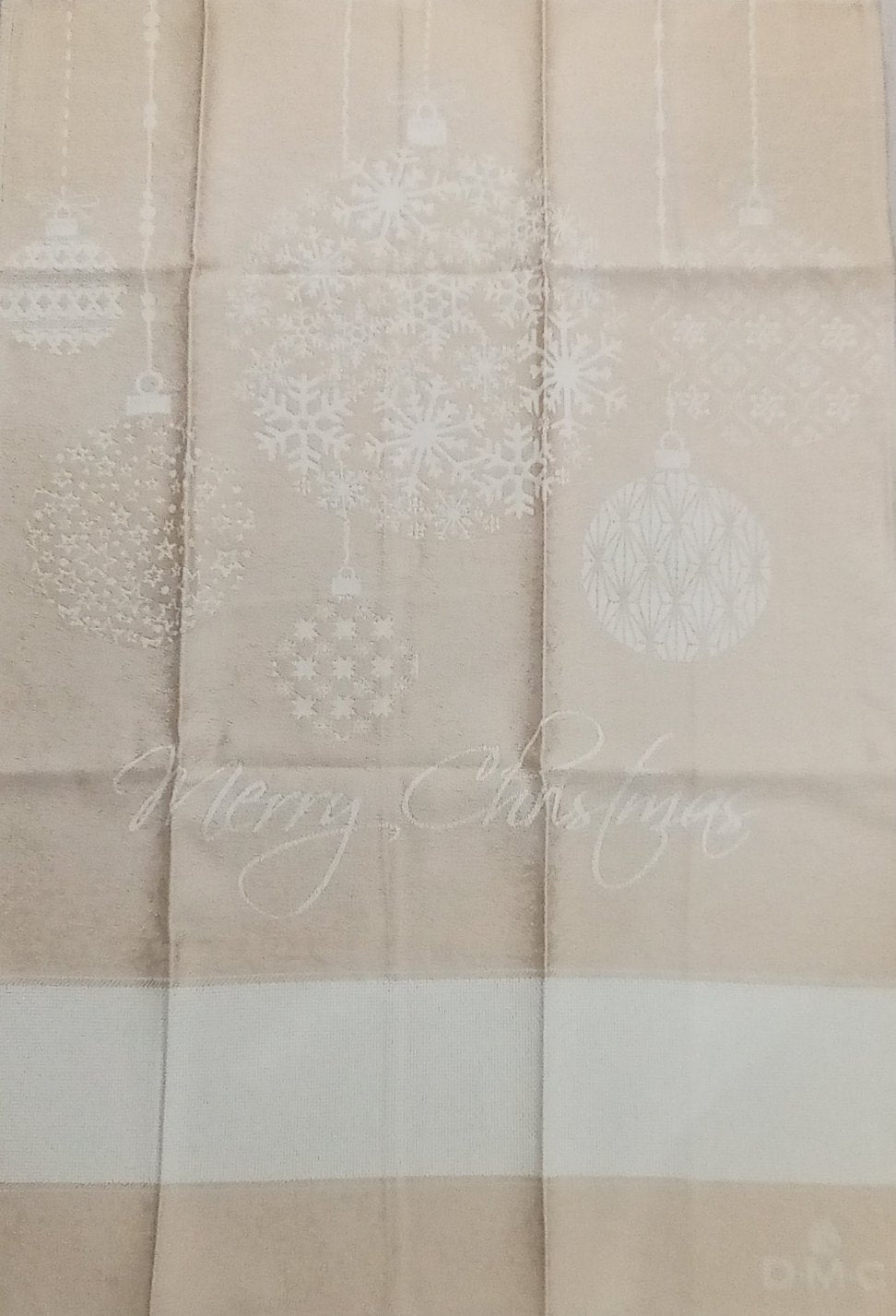 Asciugapiatti natalizio beige palline