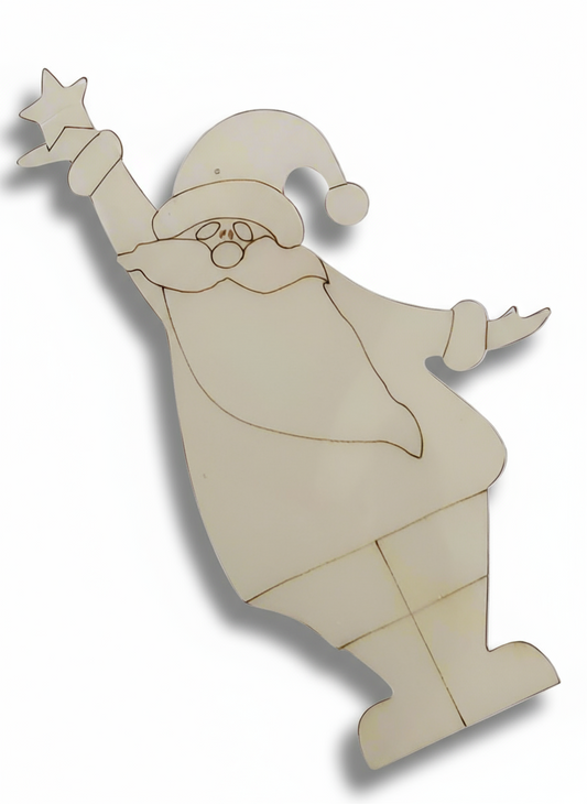 Babbo natale legno in piedi