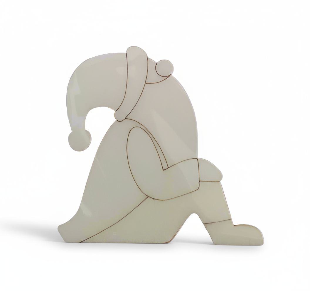 Babbo natale legno seduto