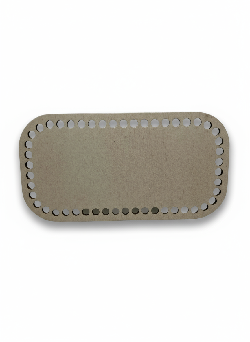 Base legno rettangolare uncinetto