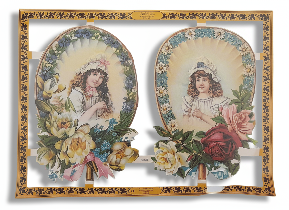 Carta decoupage vintage bambina