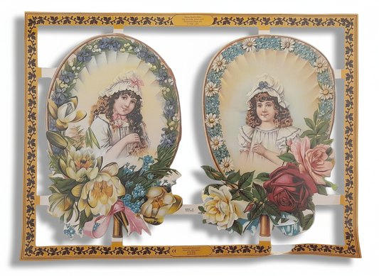 Carta decoupage vintage bambina
