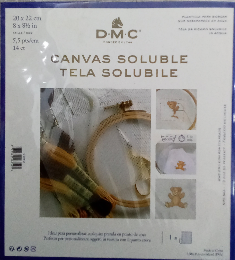 Carra solubile ricamo punto croce