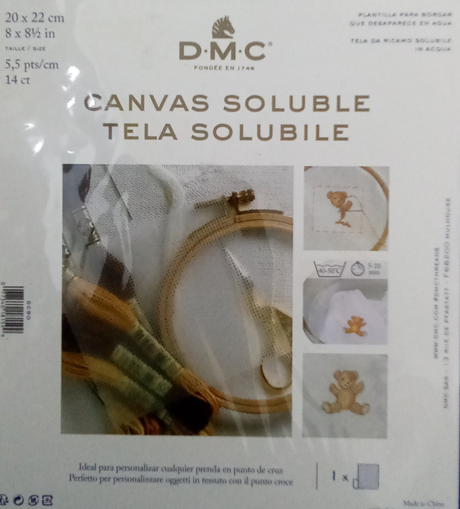 Carra solubile ricamo punto croce