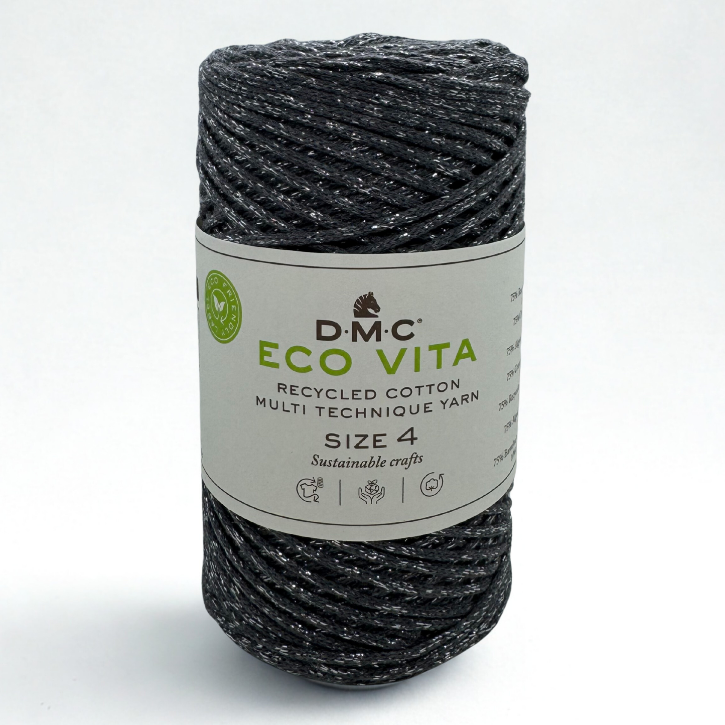 Cordino lurex grigio scuro