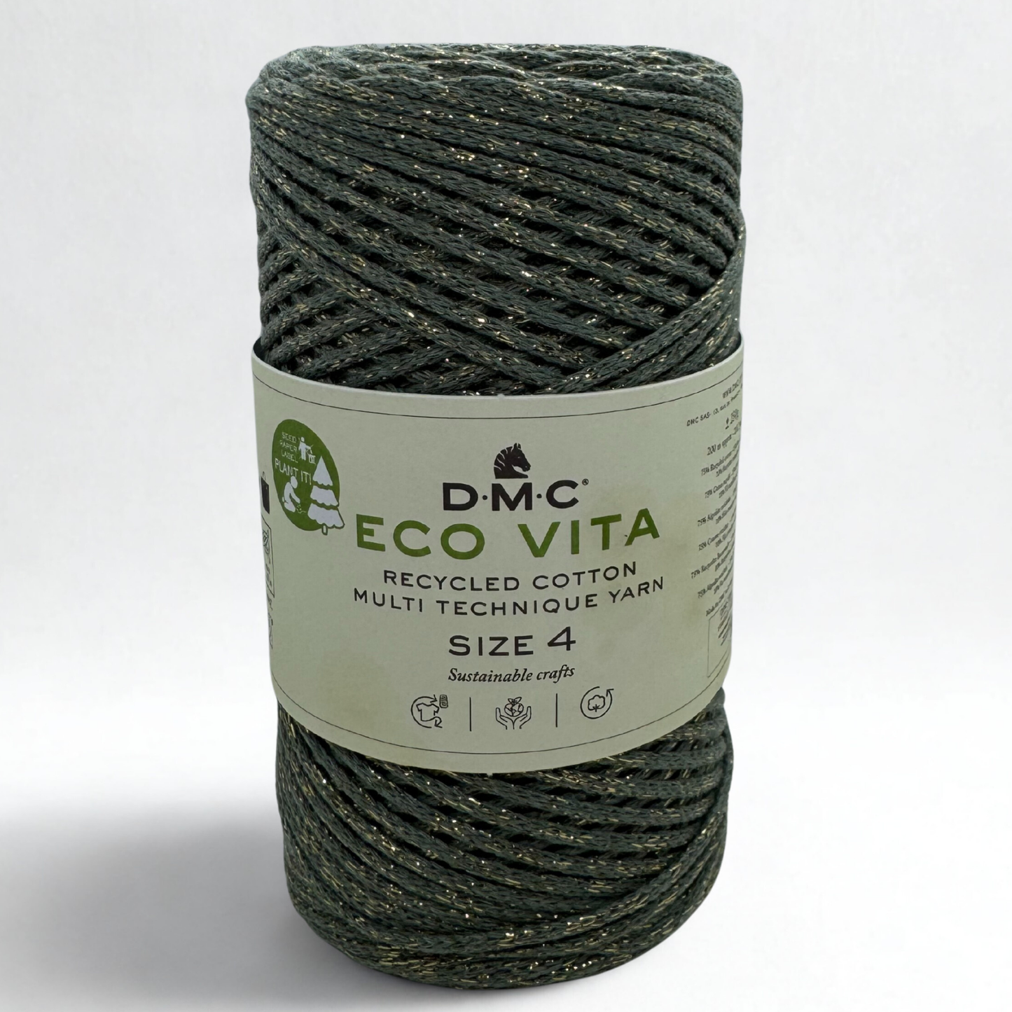 Cordino lurex verde oliva