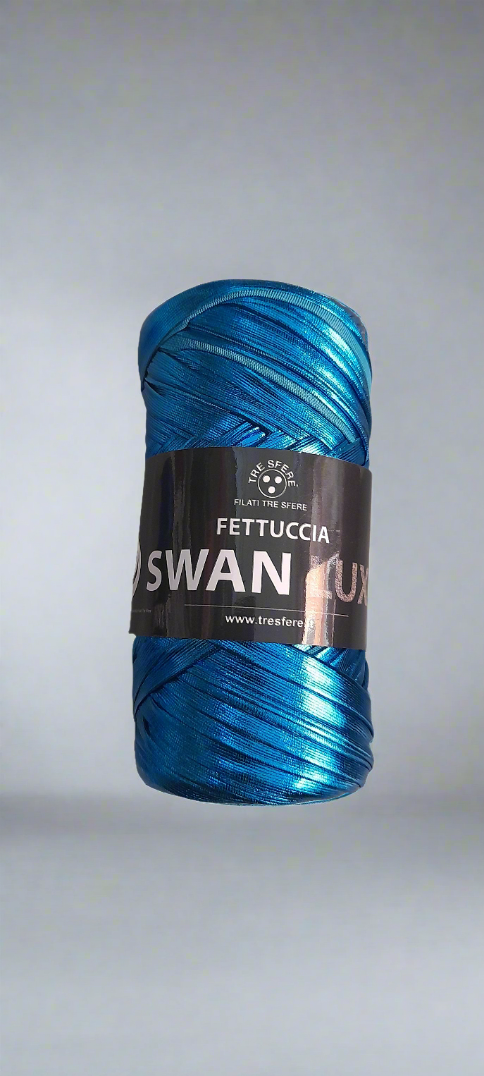 Fettuccia lucida azzurra