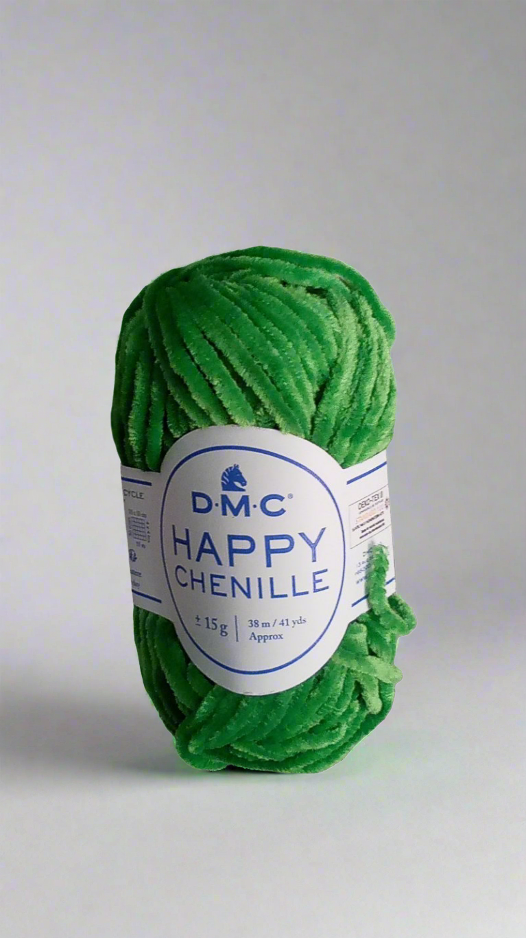 Filato ciniglia verde bottiglia