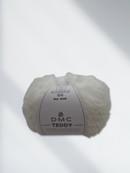 Filato peloso teddy bianco