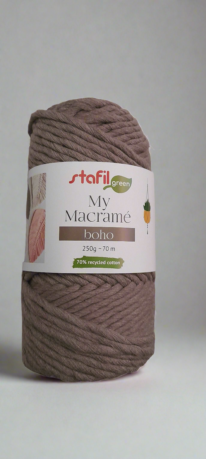 Filato per macramè beige
