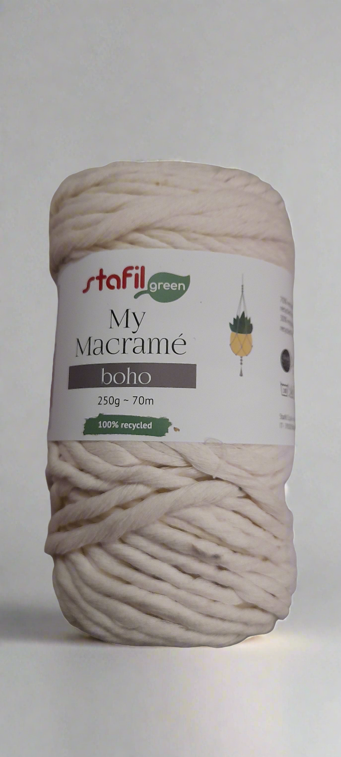 Filato per macramè panna