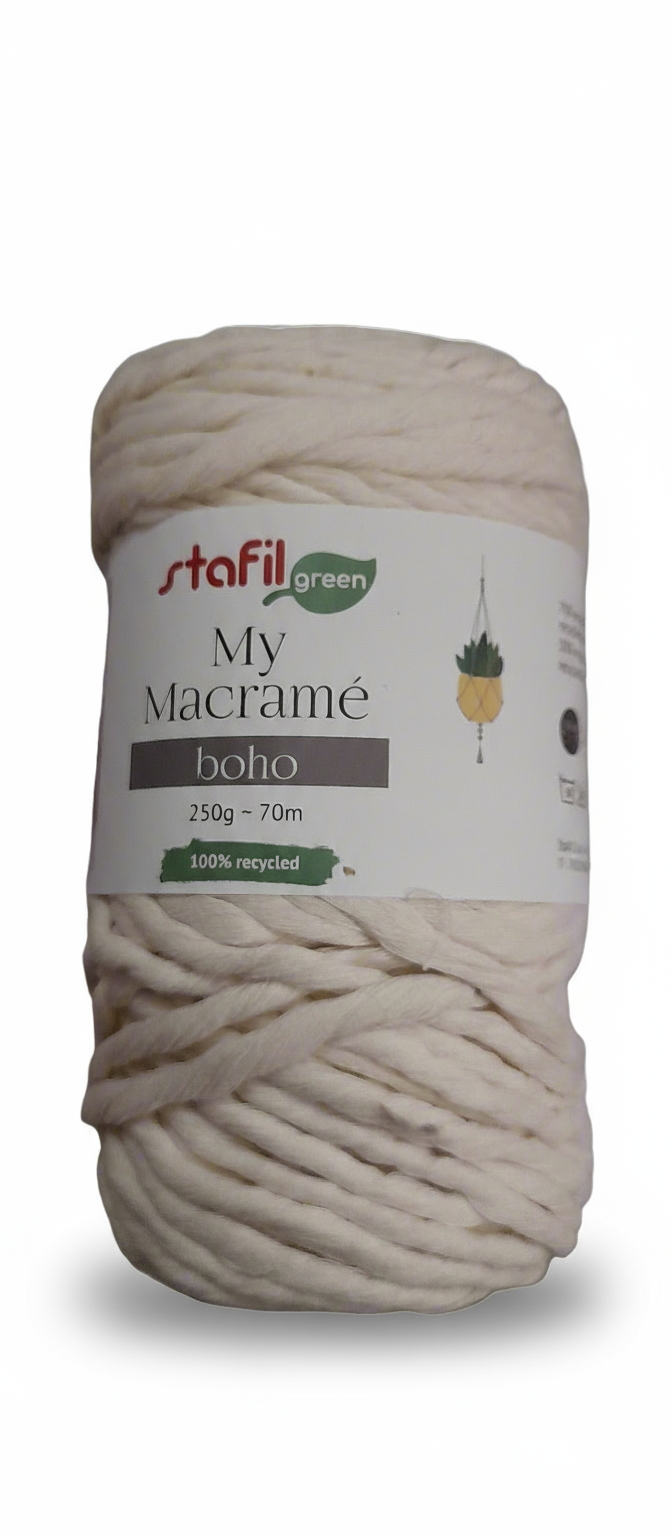 Filato per macramè panna