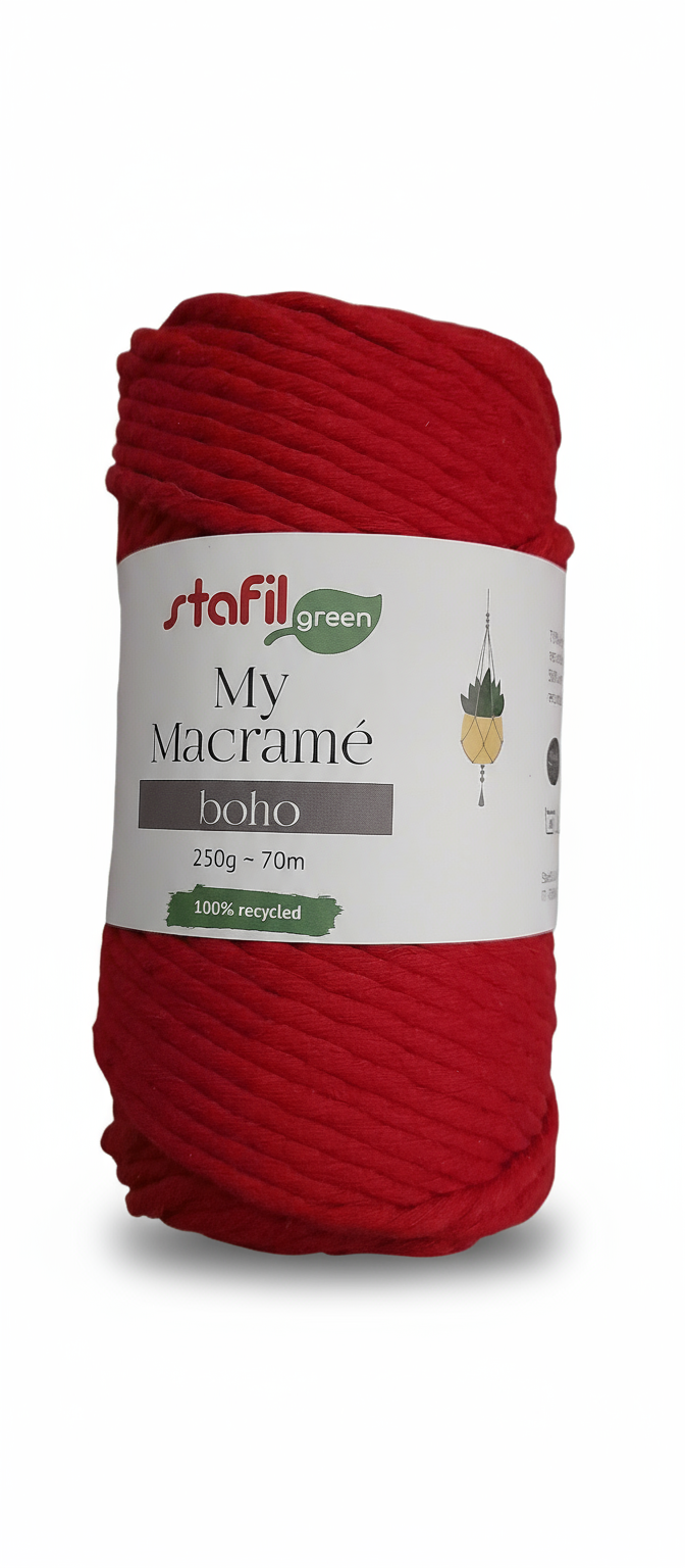 Filato per macramè rosso