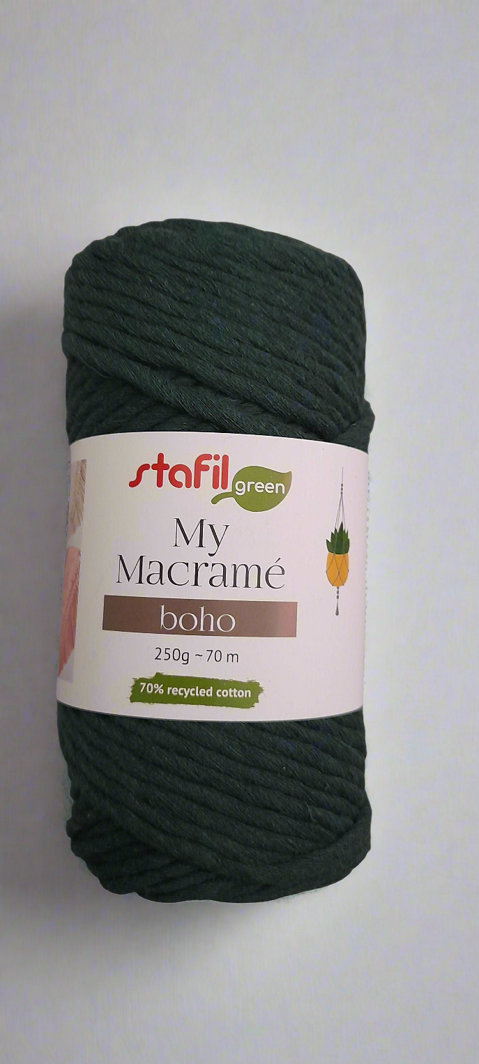 Filato per macramè verde