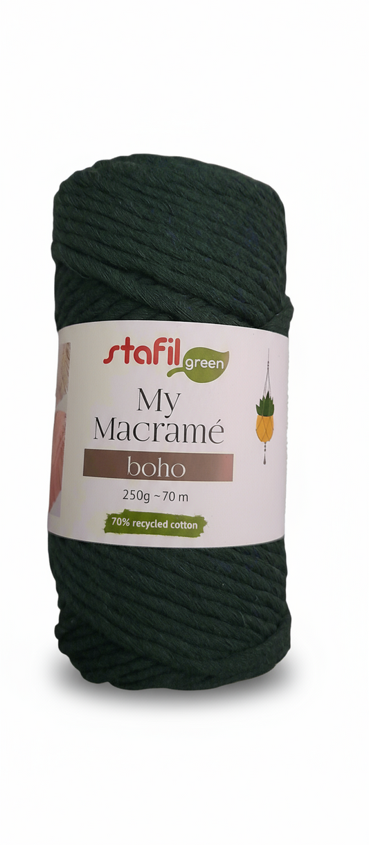Filato per macramè verde