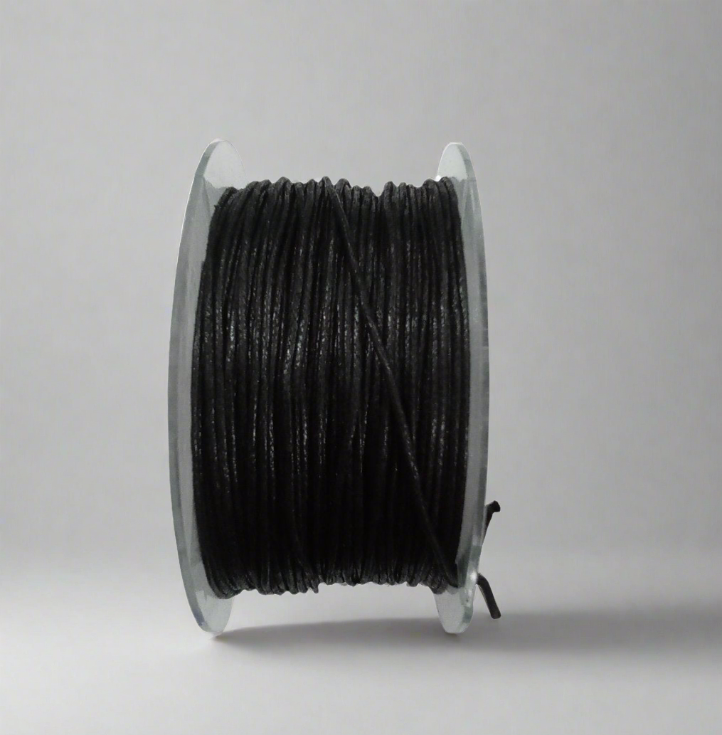 Filo cerato cotone per gioielli nero