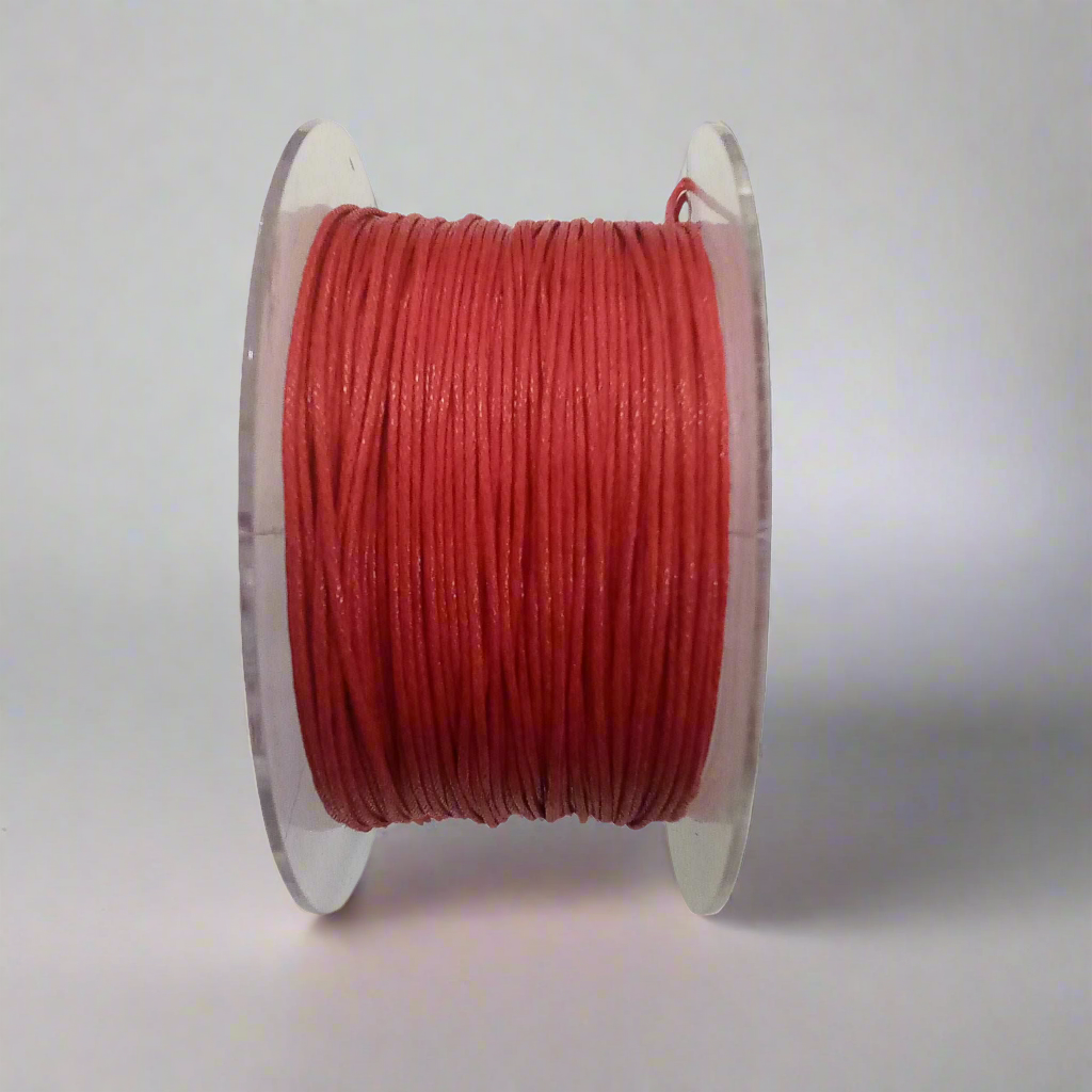 Filo cerato cotone per gioielli rosso