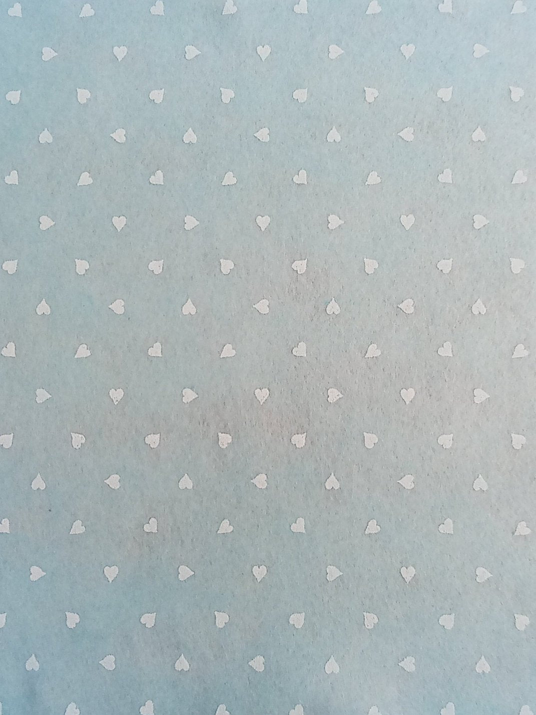 Foglio pannolenci stampato azzurro cuori