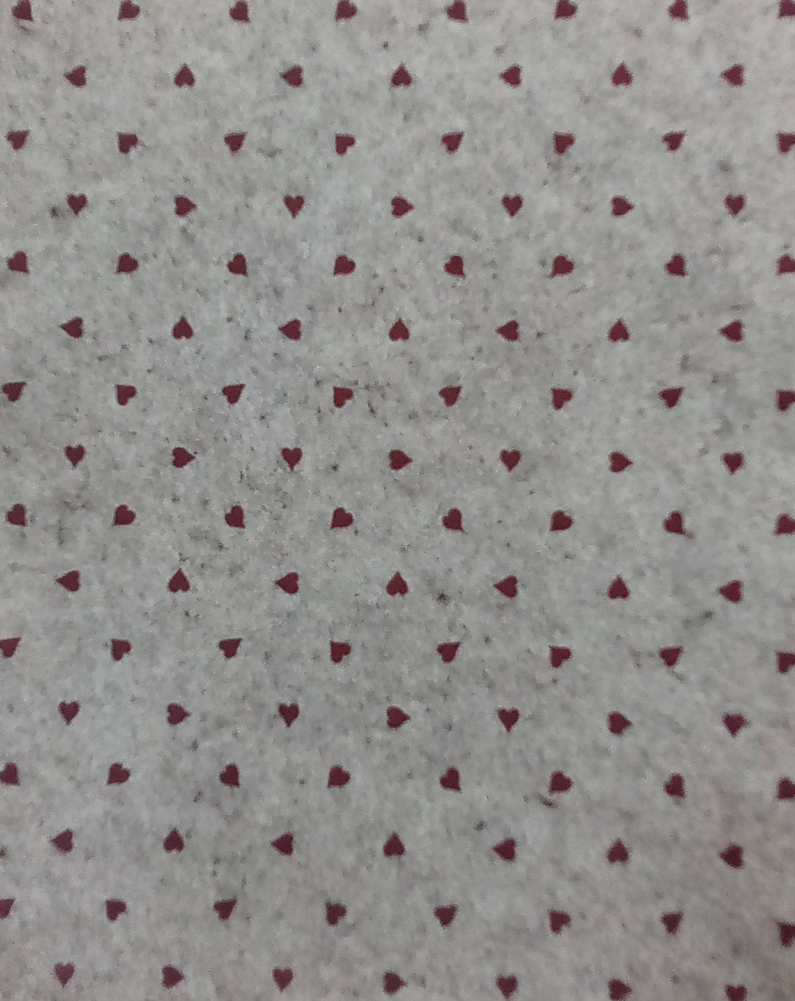 Foglio pannolenci stampato cuori rossi
