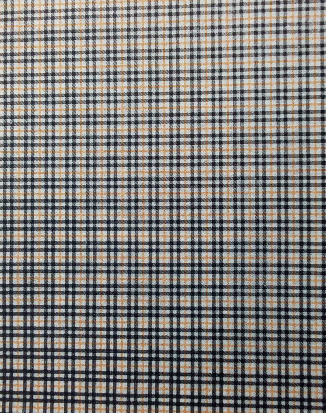 Foglio pannolenci stampato tartan nero e beige