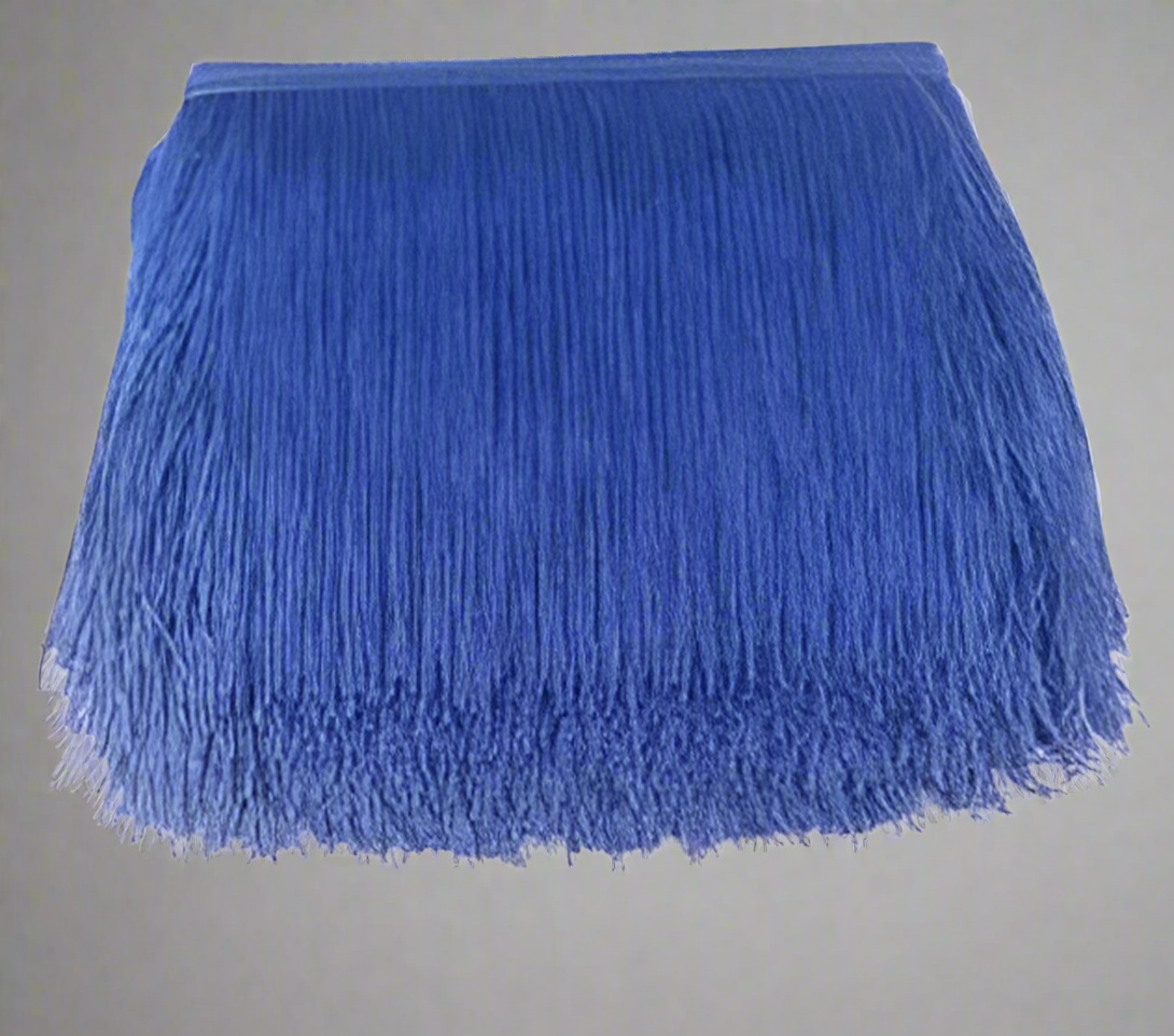 Frangia rafia blu