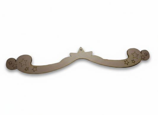 Gruccia legno stelle l