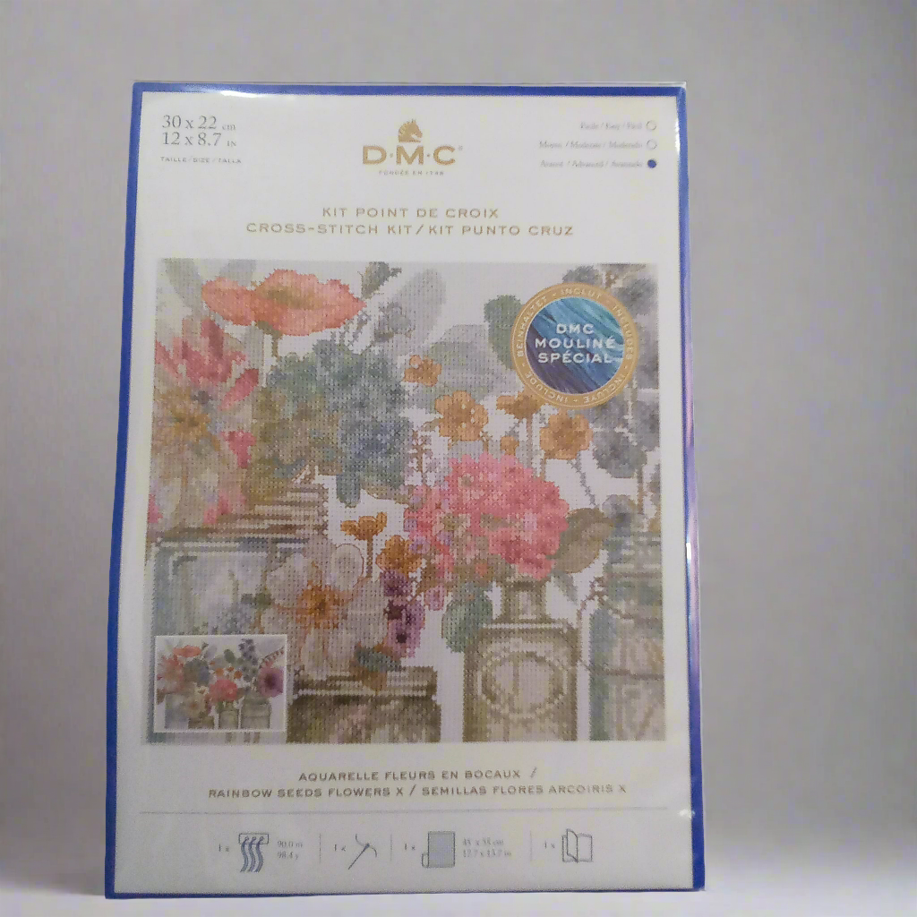 Kit punto croce fiori