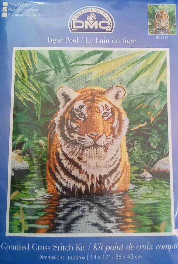 Kit punto croce tigre