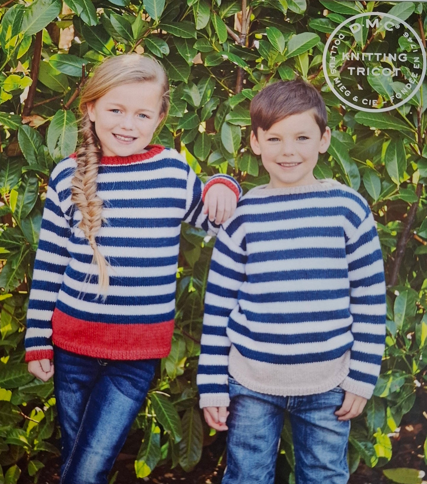 Maglia a righe ai ferri bambini