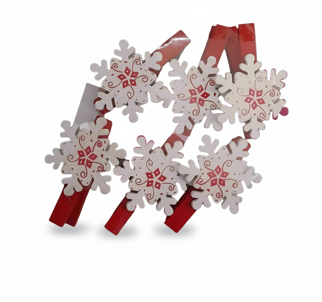 Mollette natalizie fiocco di neve