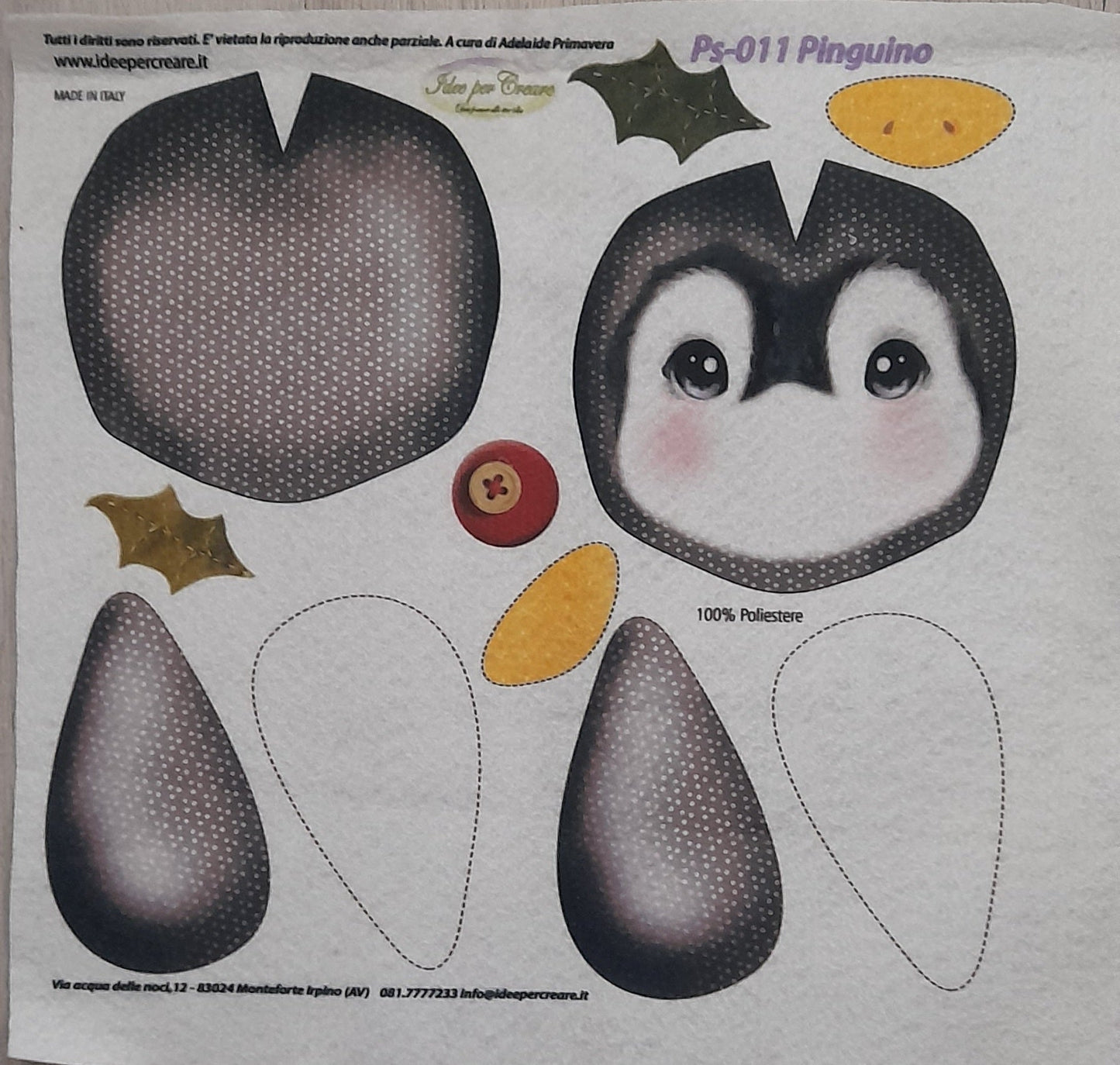 Panello pannolenci pinguino