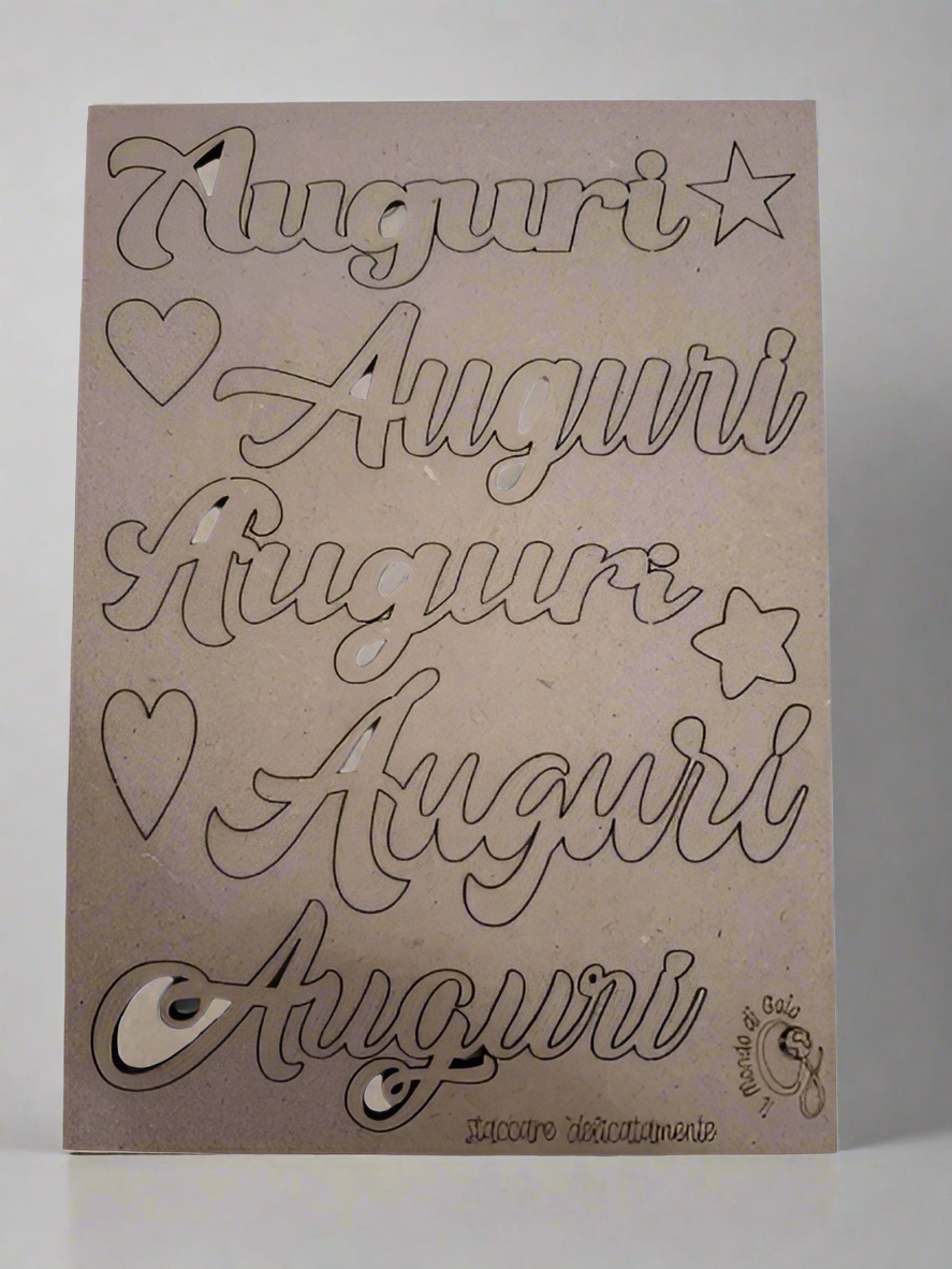 Scritta auguri mdf