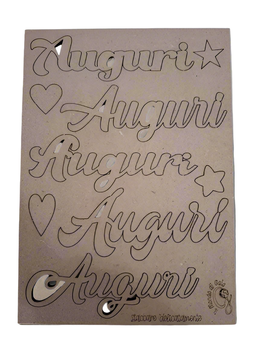 Scritta auguri mdf