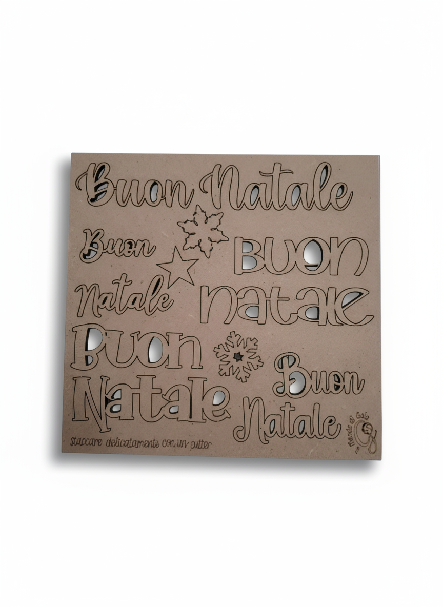 Scritta buon natale mdf
