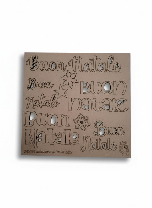 Scritta buon natale mdf