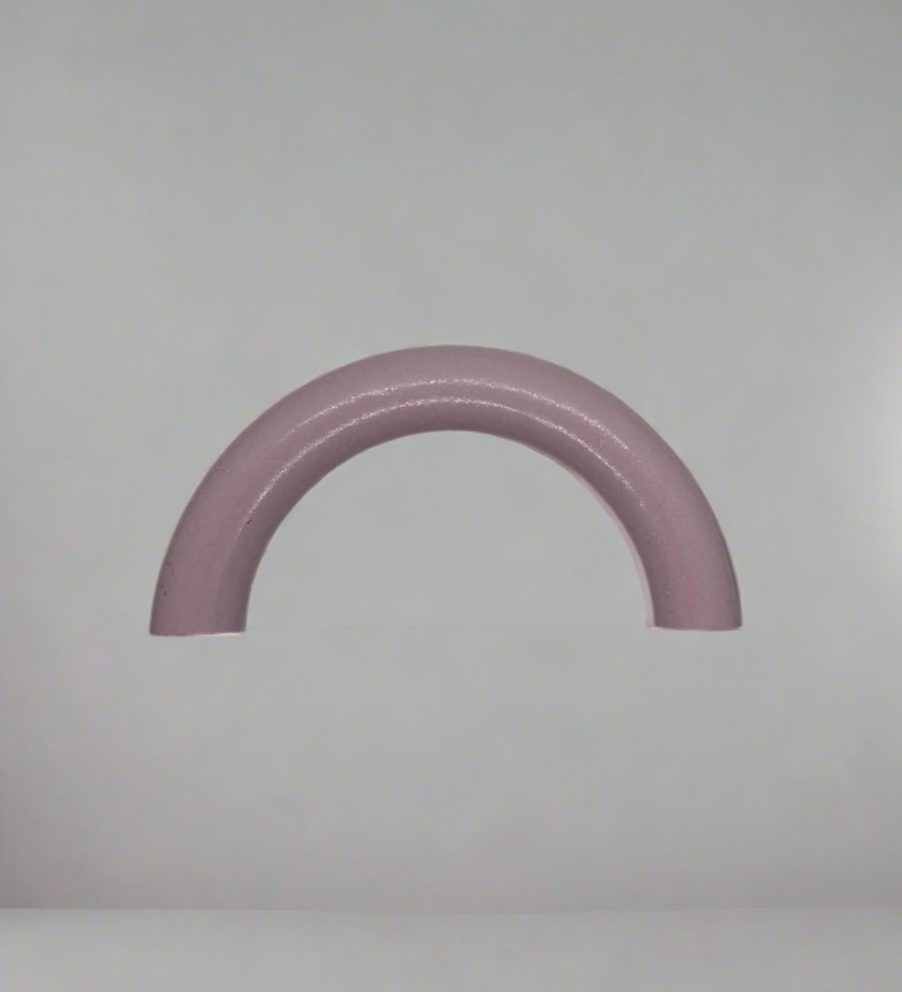 Semi anello legno rosa per catena ciuccio