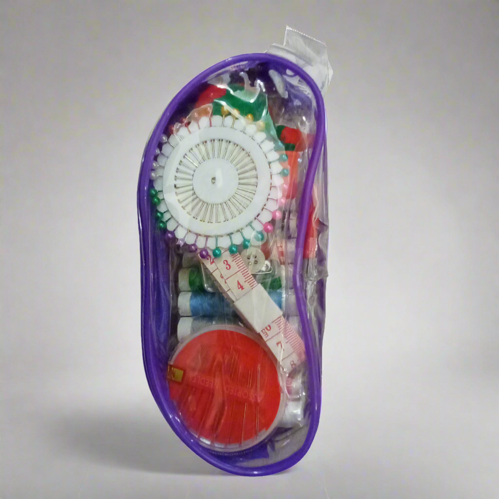 Set cucito da viaggio viola