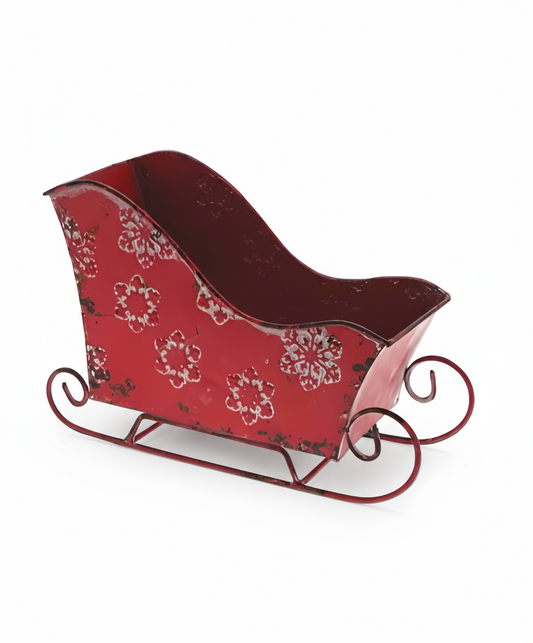 Slitta metallo rossa