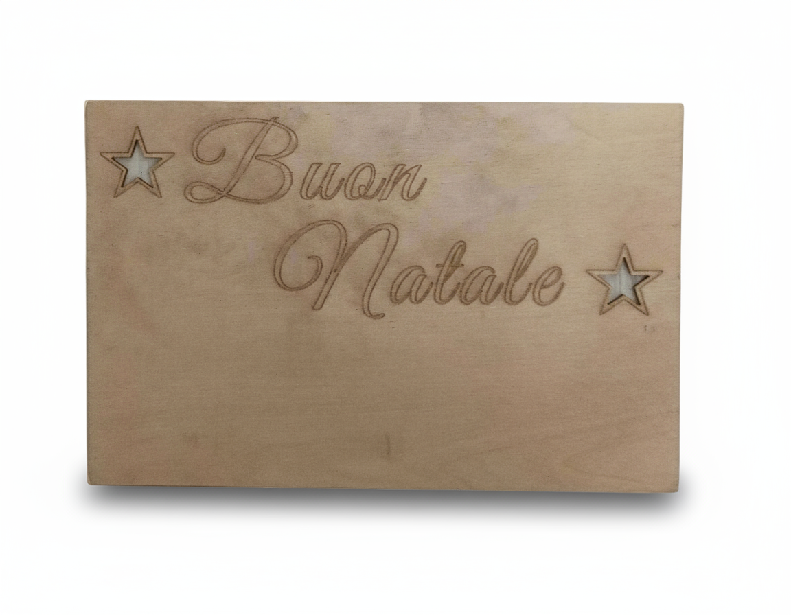 Targa in legno Buon Natale