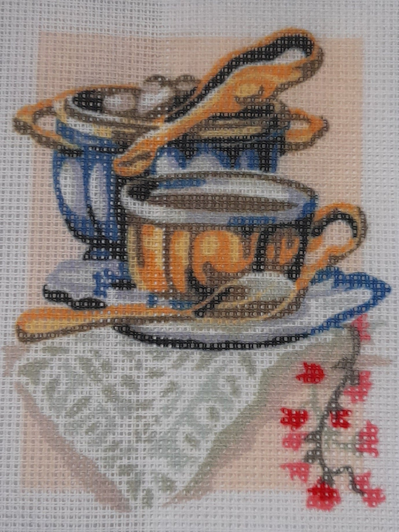 Tela zuppa da ricamare mezzo punto