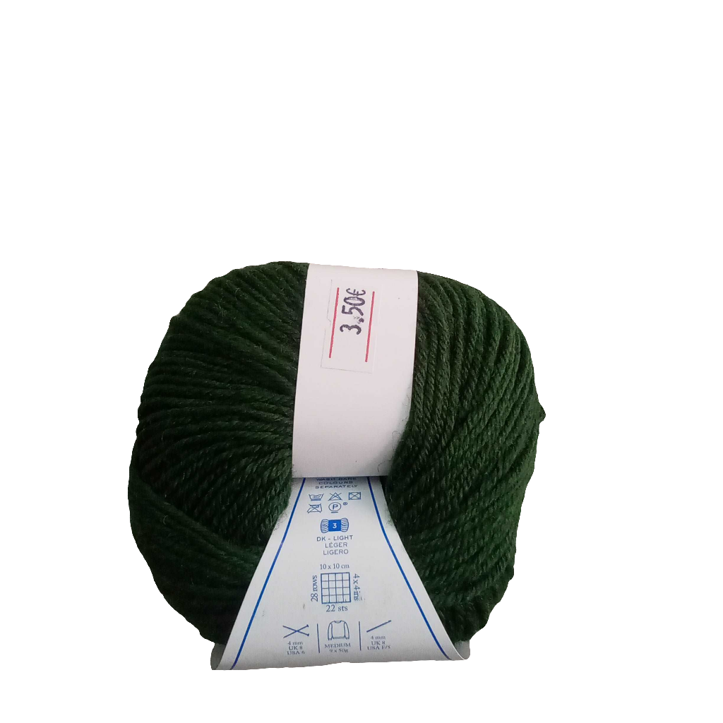 Filato merino verde scuro