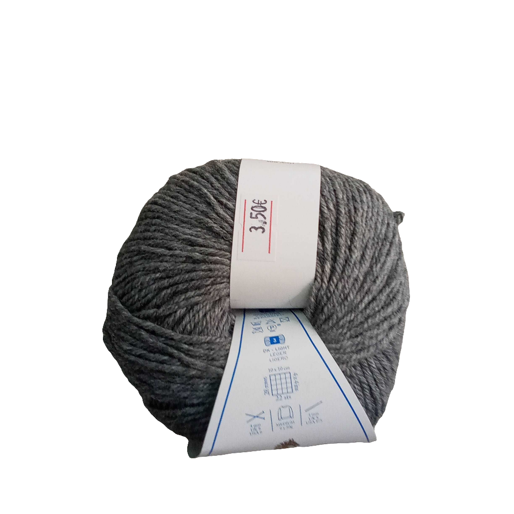 Filato merino grigio scuro