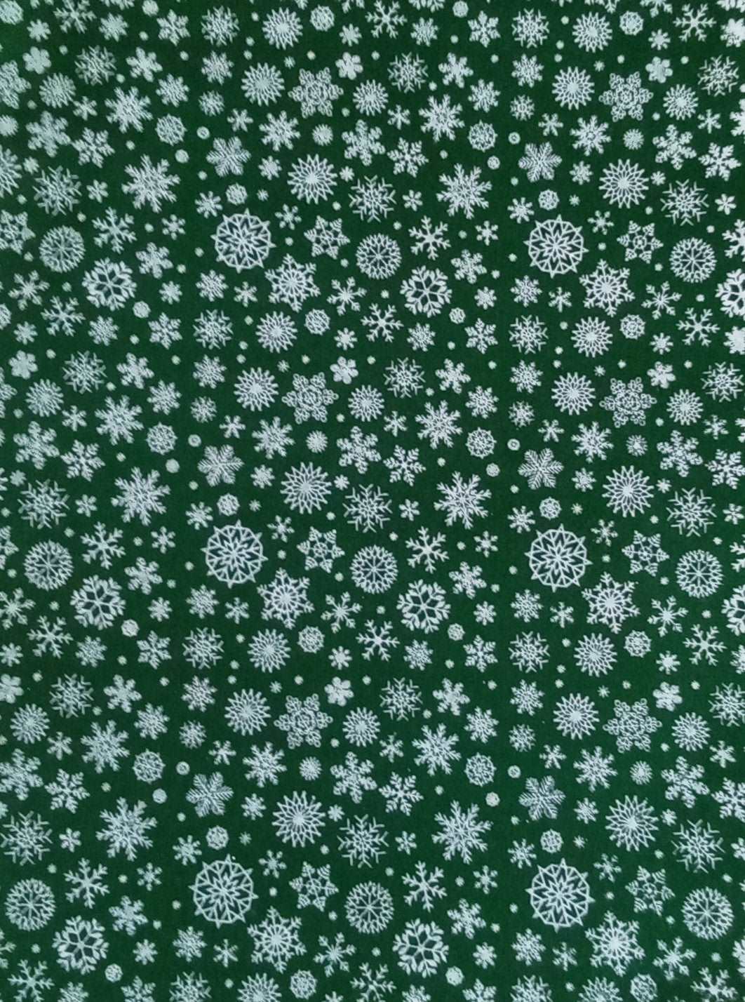 Foglio Pannolenci fiocchi neve verde