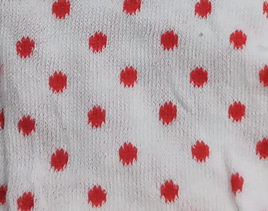Tubolare bianco pois rossi