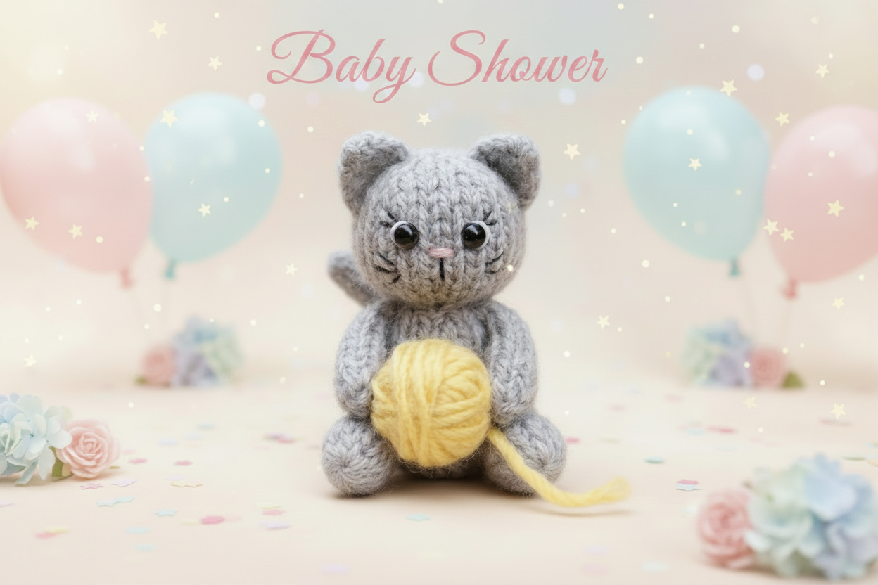Amigurumi gattino baby shower