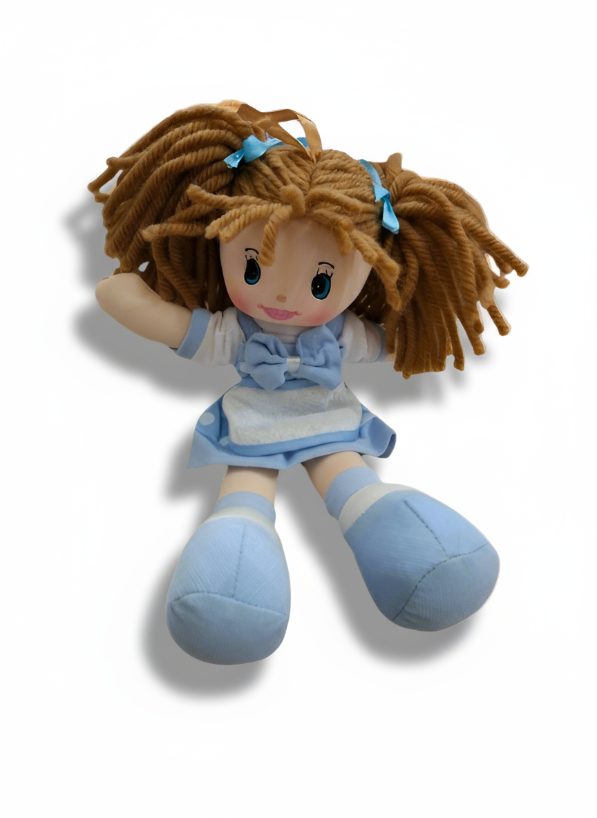 Bambola da ricamare azzurra