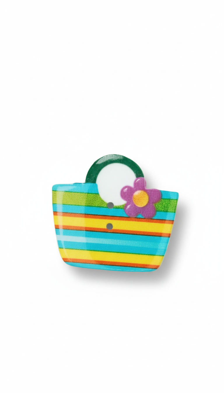 Bottone borsa manico verde scuro