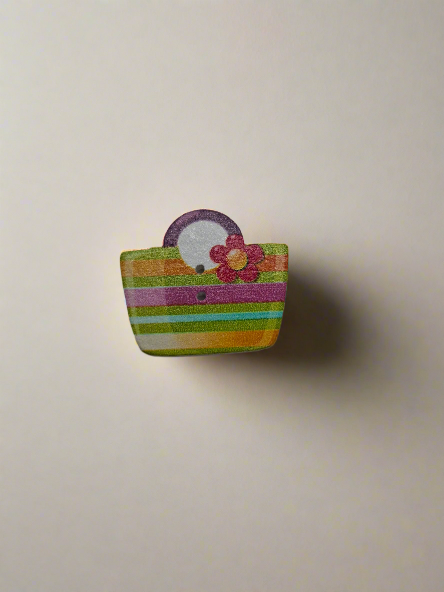 Bottone borsa manico viola