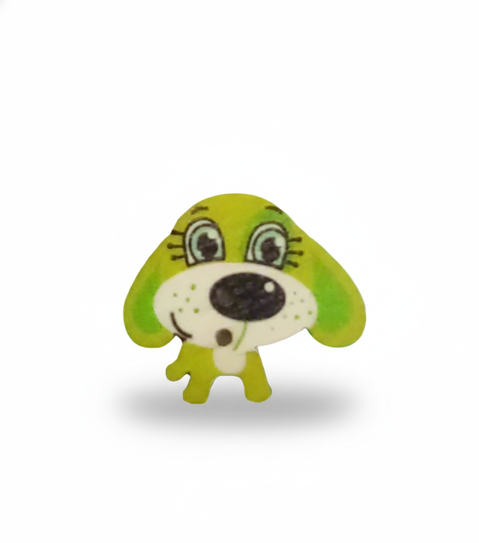 Bottone cane verde