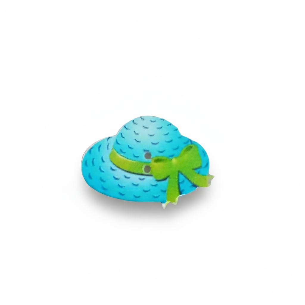 Bottone cappello azzurro